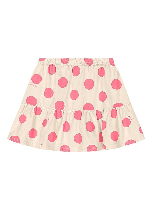 Quimby - Conjunto com Blusa e Saia de Bolinhas Rosa 6