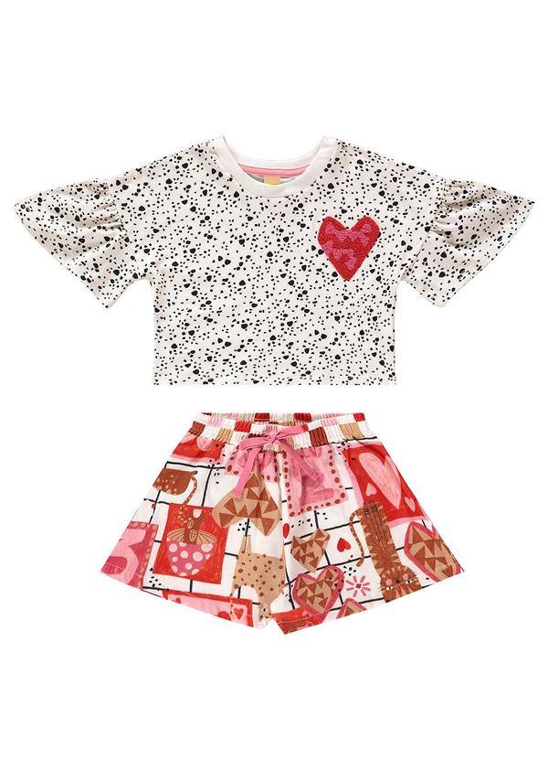 Três e Já - Conjunto com Blusa e Short Bege 2