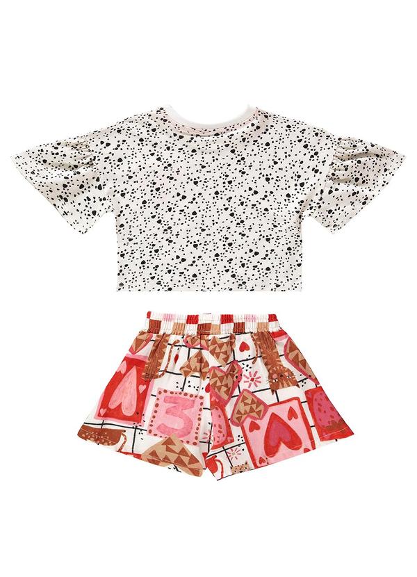 Três e Já - Conjunto com Blusa e Short Bege 3