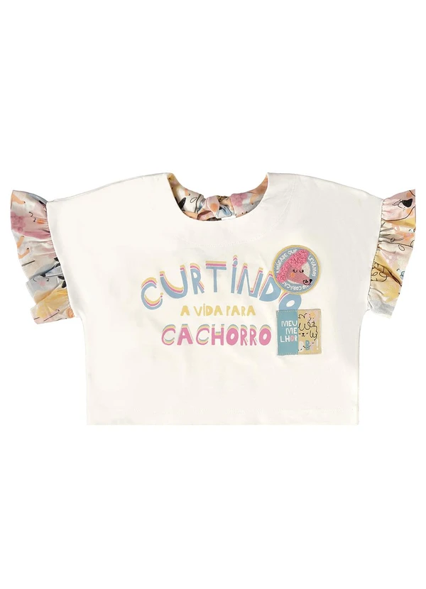 Três e Já - Conjunto com Blusa e Short Bege 5