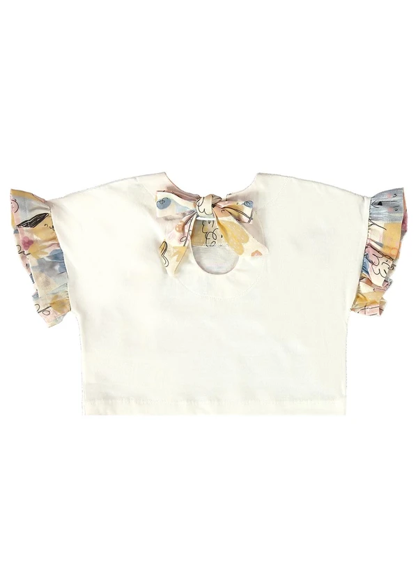 Três e Já - Conjunto com Blusa e Short Bege 6