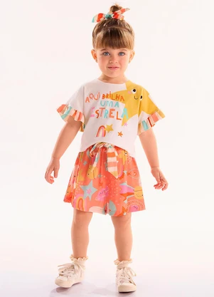 Três e Já - Conjunto com Blusa e Short Bege - TRÊS E JÁ