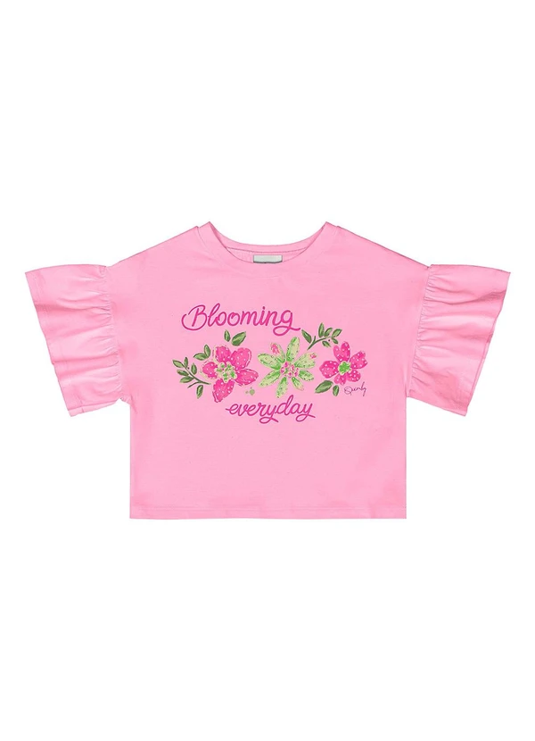 Quimby - Conjunto com Blusa e Short Floral Rosa 3