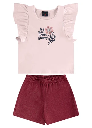 Guloseima - Conjunto com Blusa e Short Vermelho - GULOSEIMA