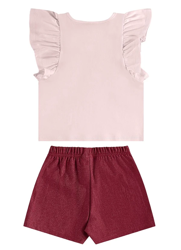 Guloseima - Conjunto com Blusa e Short Vermelho 2