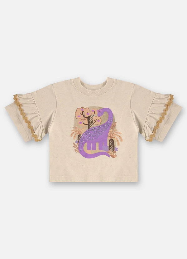 Up Baby - Conjunto com Blusa e Short Infantil Bege 3