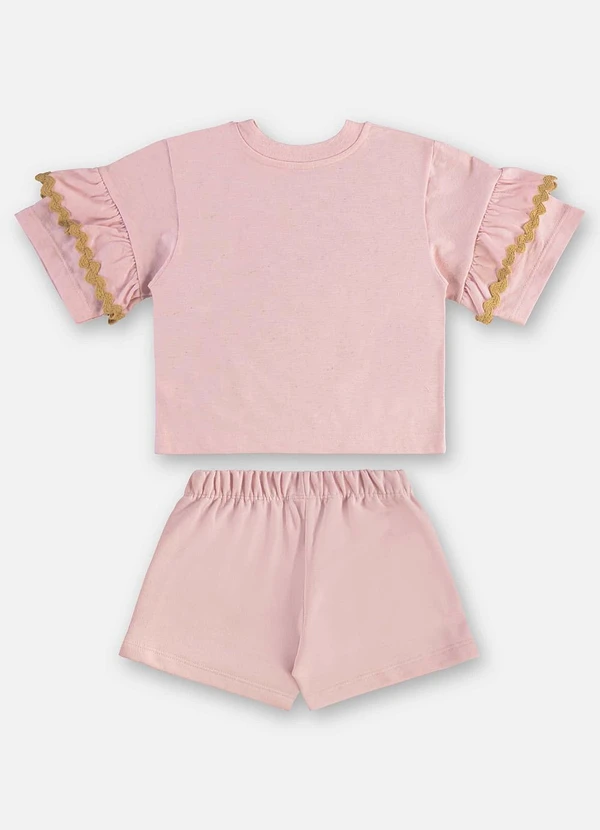 Up Baby - Conjunto com Blusa e Short Infantil Rosa 5