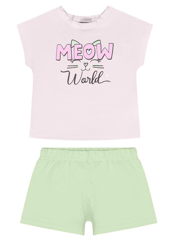 Guloseima - Conjunto com Blusa e Short Menina Rosa