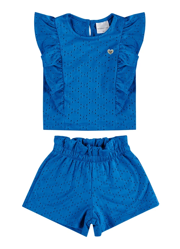 Quimby - Conjunto com Blusa e Short para Bebês Azul 2
