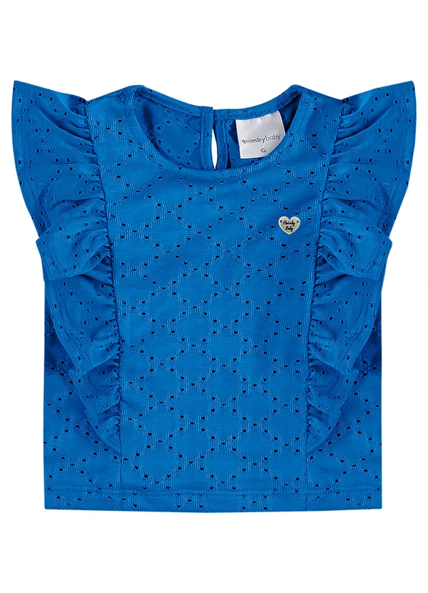 Quimby - Conjunto com Blusa e Short para Bebês Azul 3