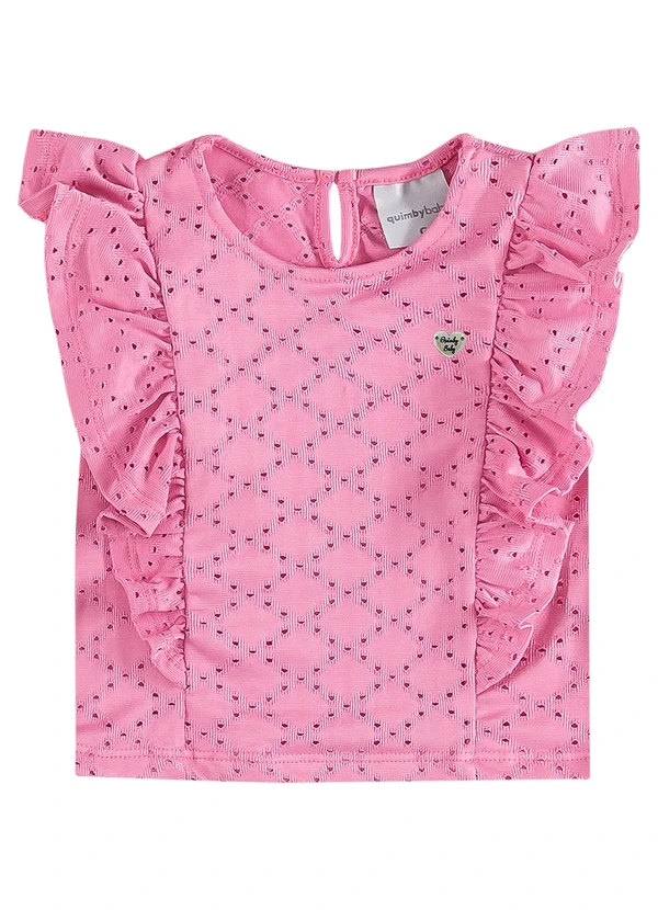 Quimby - Conjunto com Blusa e Short para Bebês Rosa 2