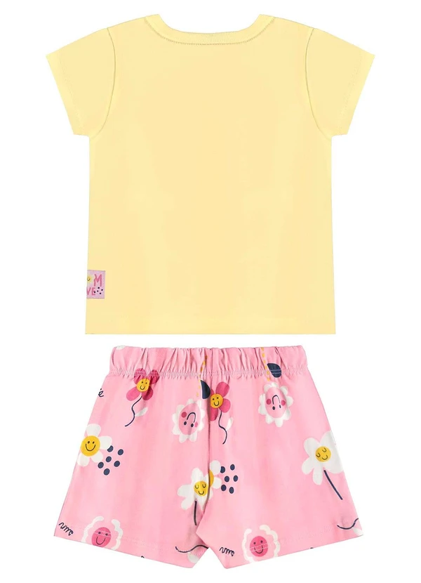 Bee Loop - Conjunto com Blusa e Short-Saia Amarelo 2