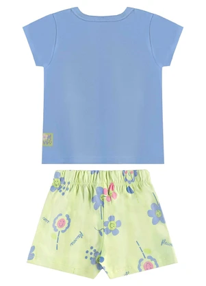 Bee Loop - Conjunto com Blusa e Short-Saia Azul - BEE LOOP