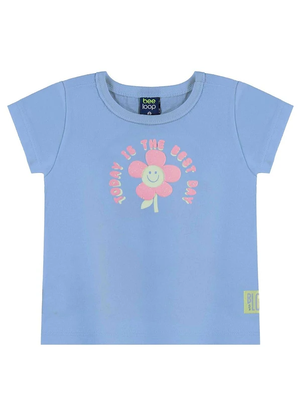 Bee Loop - Conjunto com Blusa e Short-Saia Azul 3