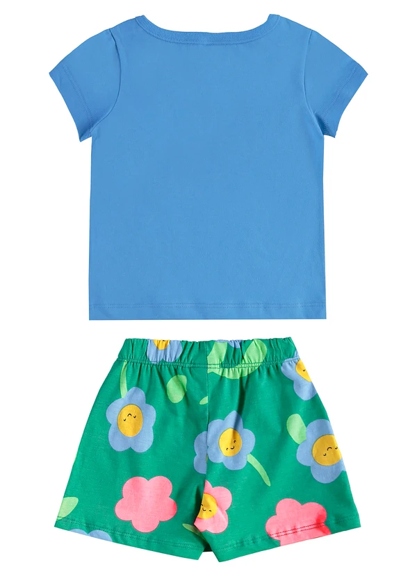 Bee Loop - Conjunto com Blusa e Short-Saia Azul 3