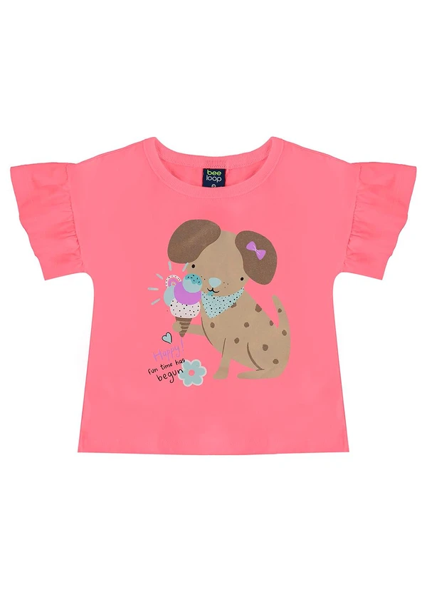 Bee Loop - Conjunto com Blusa e Short-Saia Rosa 2