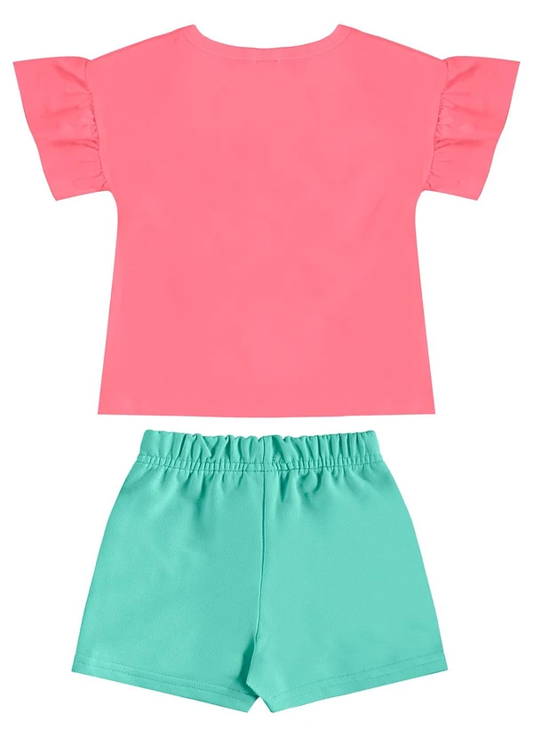 Bee Loop - Conjunto com Blusa e Short-Saia Rosa 4