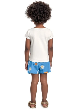 Bee Loop - Conjunto com Blusa e Short-Saia Bege - BEE LOOP