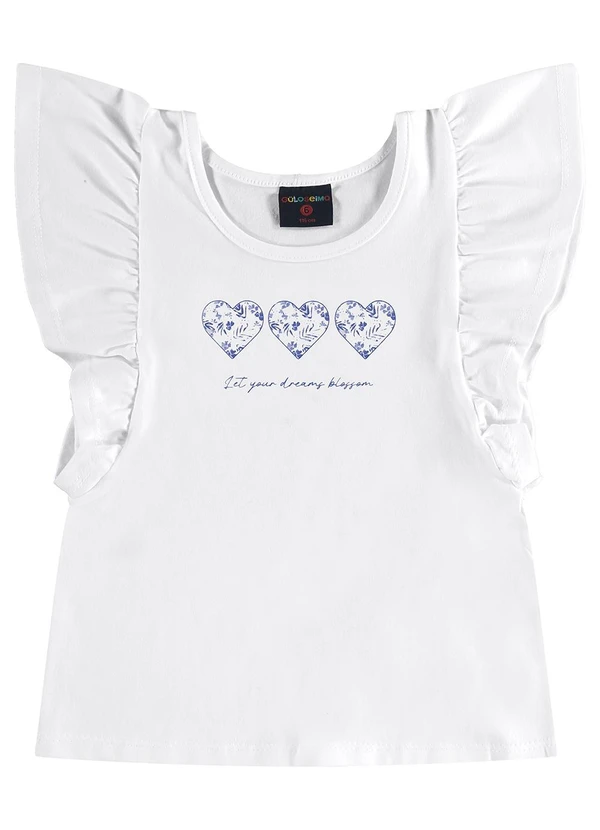 Guloseima - Conjunto com Blusa e Short-Saia Branco 3