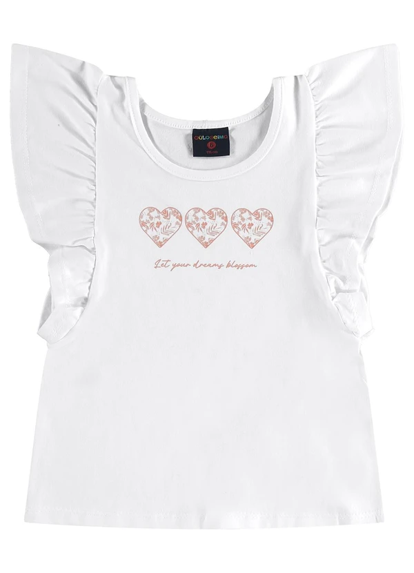 Guloseima - Conjunto com Blusa e Short-Saia Branco 3