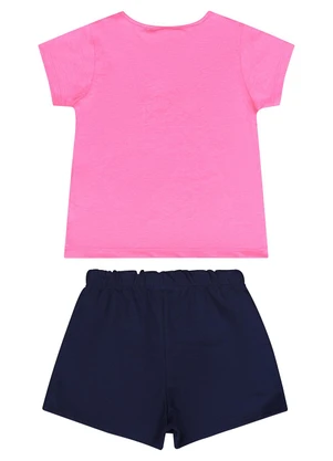 Guloseima - Conjunto com Blusa e Short-Saia Rosa - GULOSEIMA