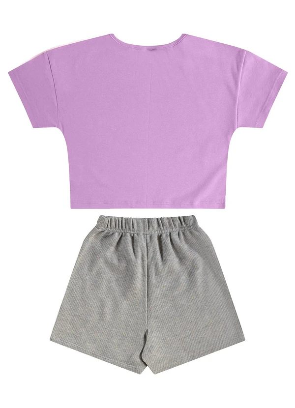 Guloseima - Conjunto com Blusa e Short-Saia Roxo 2