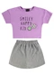 Guloseima - Conjunto com Blusa e Short-Saia Roxo - variação: Roxo