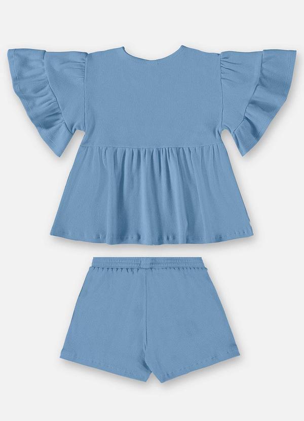 Up Baby - Conjunto com Blusa e Shorts Azul 2