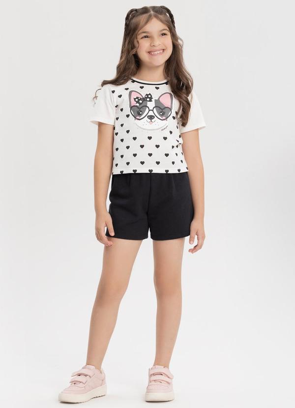 Alakazoo - Conjunto com Blusa e Shorts de Moletom Preto 1