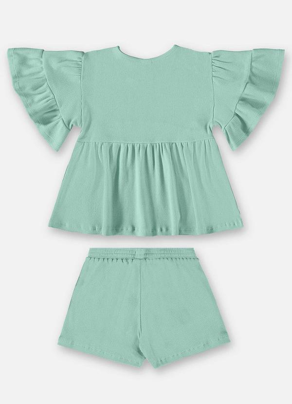 Up Baby - Conjunto com Blusa e Shorts Verde 2