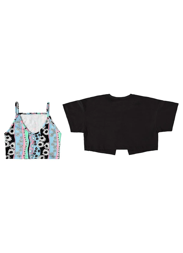Gloss - Conjunto com Blusa e Top Juvenil Preto 7