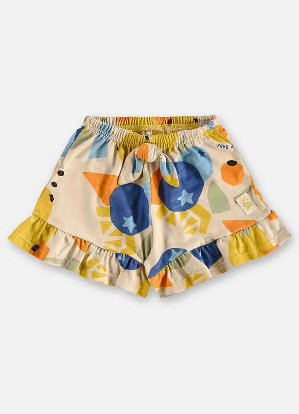 Up Baby - Conjunto com Body e Short Bebê Menina Bege 5
