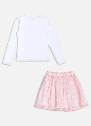 Momi - Conjunto com Bordado de Paetê Branco - MOMI