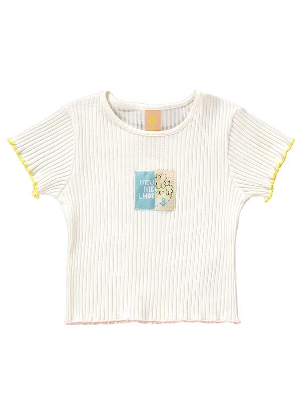 Três e Já - Conjunto com Cropped e Saia Bege 4