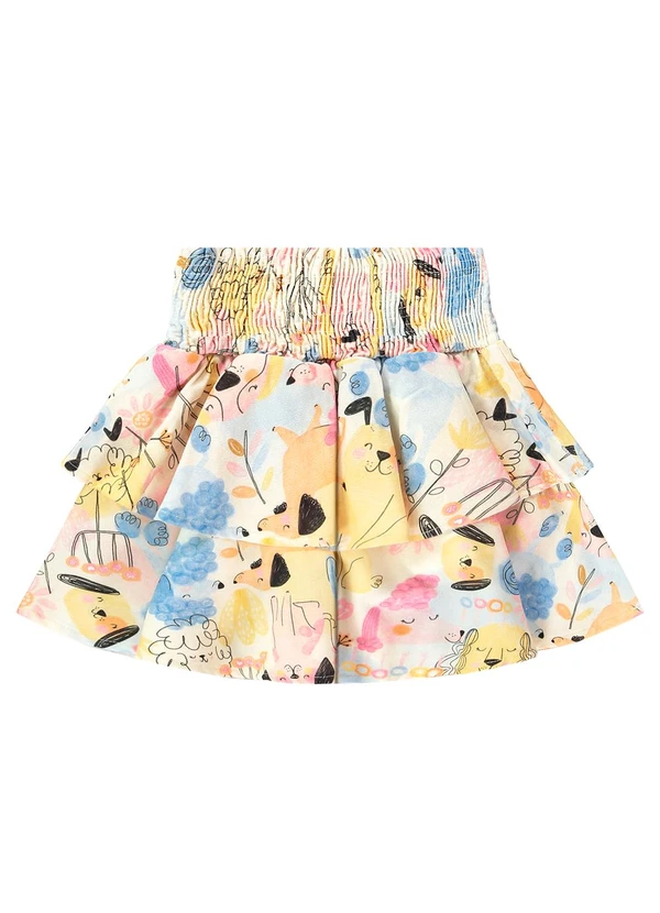 Três e Já - Conjunto com Cropped e Saia Bege 7