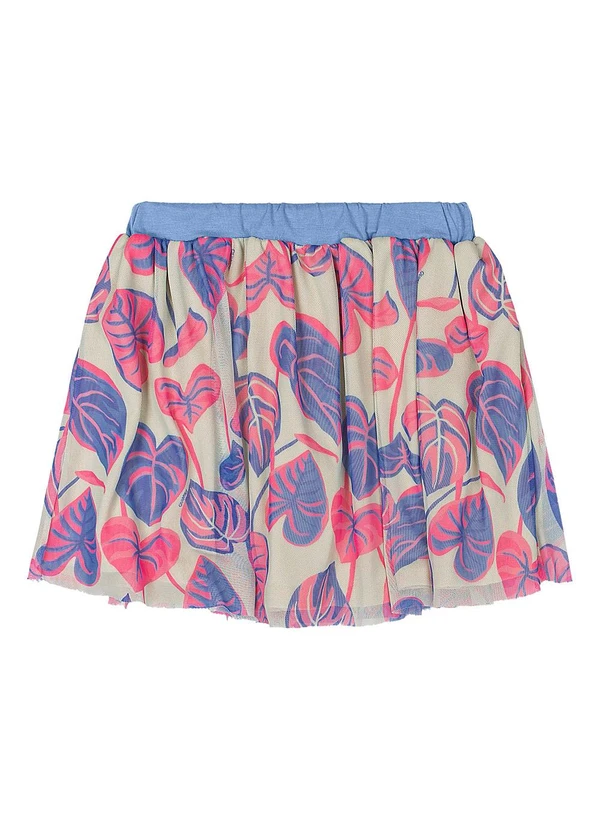 Quimby - Conjunto com Cropped e Saia com Tule Azul 4