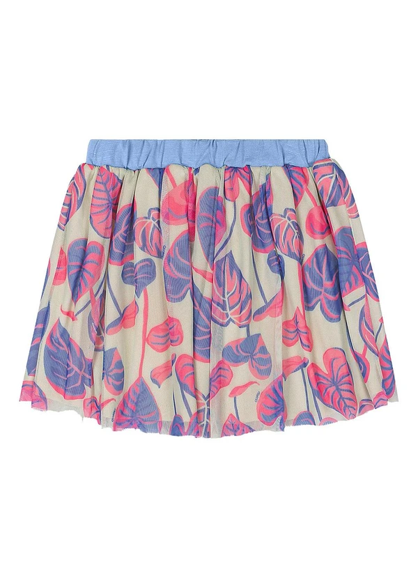 Quimby - Conjunto com Cropped e Saia com Tule Azul 6