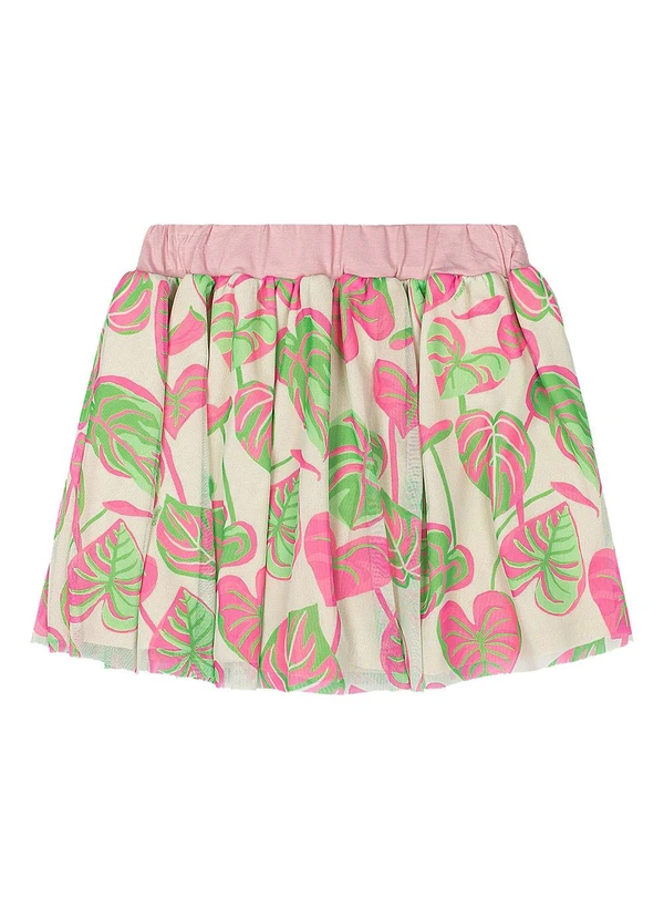 Quimby - Conjunto com Cropped e Saia com Tule Rosa 4