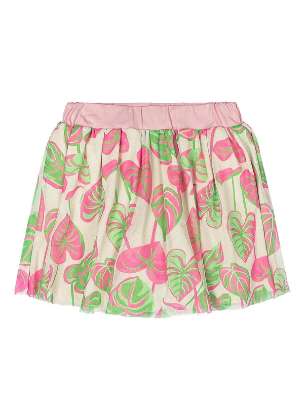 Quimby - Conjunto com Cropped e Saia com Tule Rosa 6