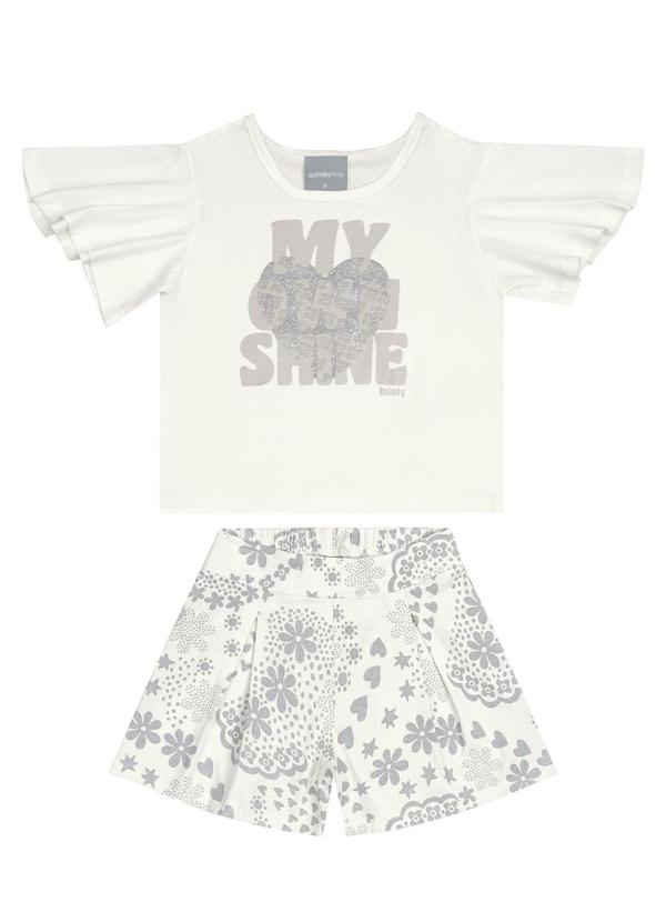 Quimby - Conjunto com Cropped e Short Bege 2