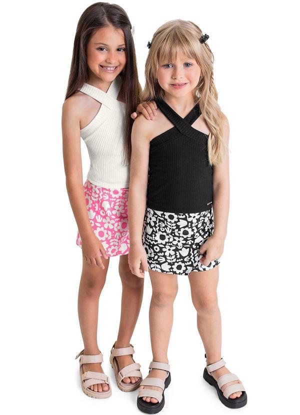 Quimby - Conjunto com Cropped e Short-Saia Bege 3