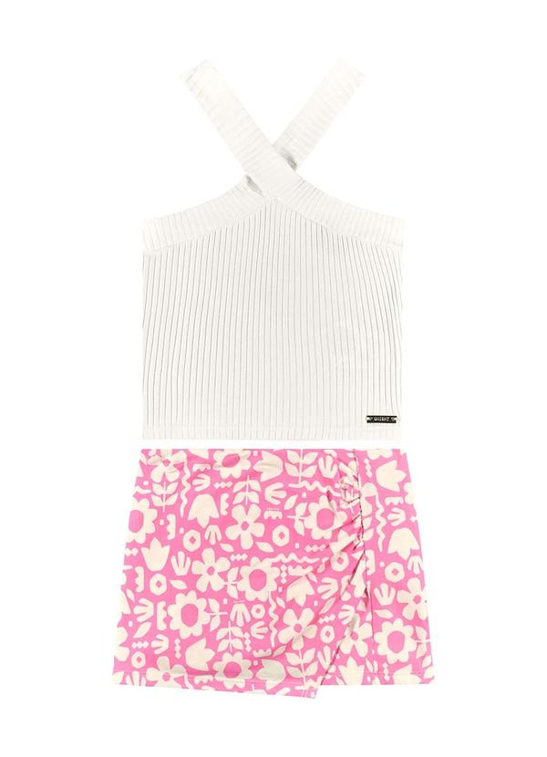 Quimby - Conjunto com Cropped e Short-Saia Bege 4