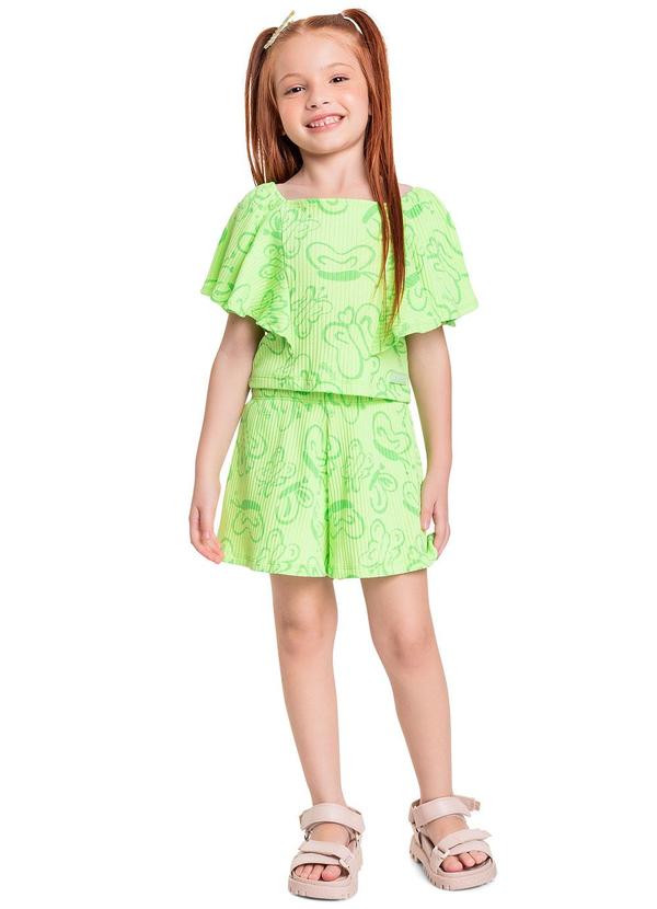Quimby - Conjunto com Cropped e Short Verde