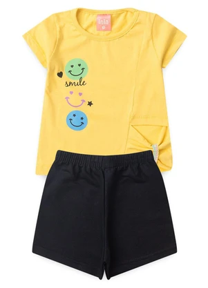 Rosa Azul - Conjunto com Detalhe na Lateral Iaia Amarelo - ROSA AZUL