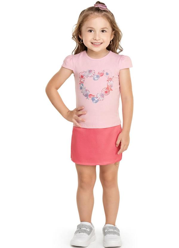 Alenice - Conjunto com Estampa com Esferas Menina Rosa 1