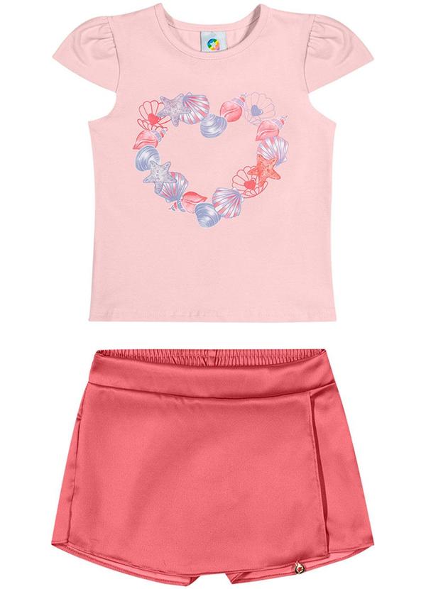 Alenice - Conjunto com Estampa com Esferas Menina Rosa 3