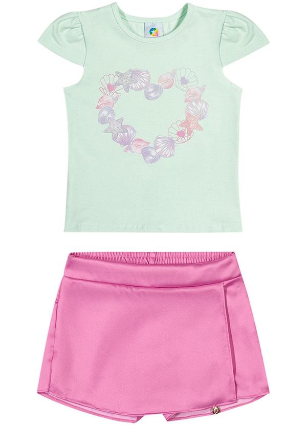 Alenice - Conjunto com Estampa com Esferas Menina Verde 1