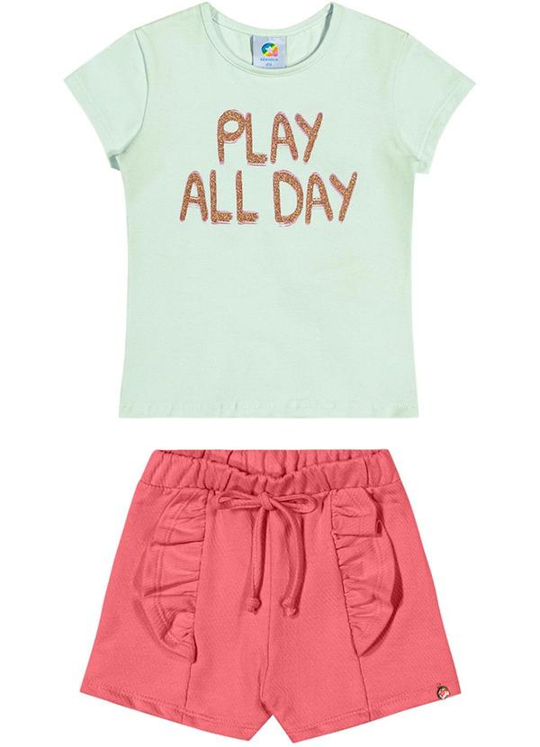 Alenice - Conjunto com Estampa com Glitter Verde 2