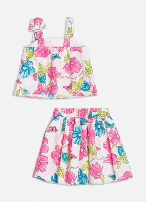 Momi - Conjunto com Estampa Floral Off White - MOMI