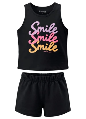 Brandili - Conjunto com Glitter Preto - BRANDILI